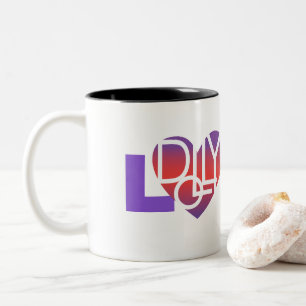 Dolly Lover's Heart® for music lovers and fans Two-Tone Coffee Mug