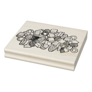 Dolly Mixture UK British Fondant Confection Candy Rubber Stamp
