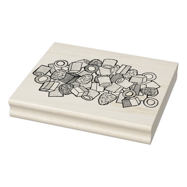Dolly Mixture UK British Fondant Confection Candy Rubber Stamp (Stamp)