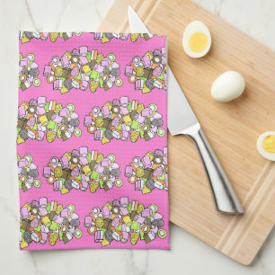 Dolly Mixture UK British Fondant Confection Candy Tea Towel