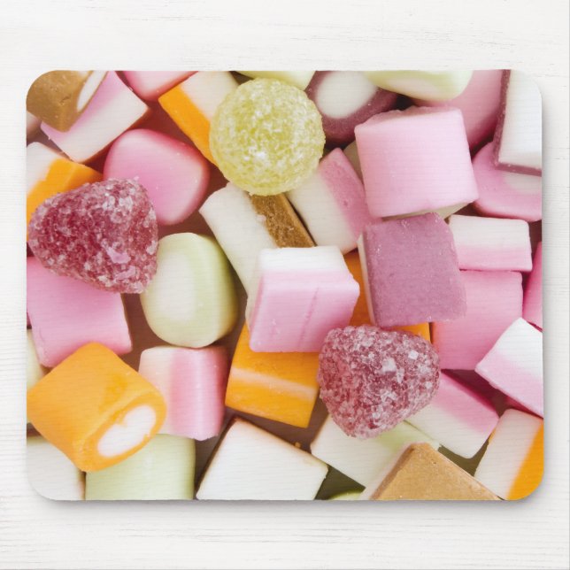 Dolly mixtures background mouse pad (Front)