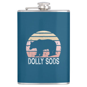 Dolly Sods Wilderness Retro Bear Hip Flask