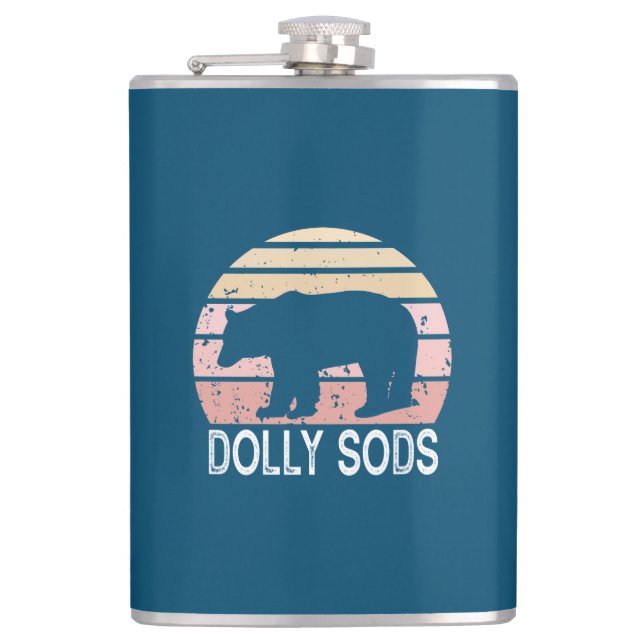 Dolly Sods Wilderness Retro Bear Hip Flask (Front)