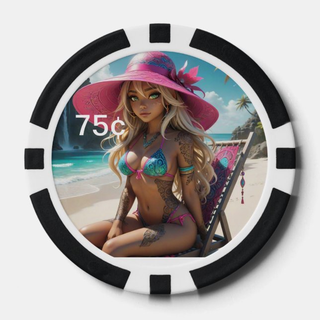 Dollz by: Svace 02 75¢ Poker Chip (Front)