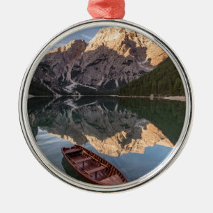 Dolomite Alps Pragser Wildsee Tyrol, Italy Metal Tree Decoration
