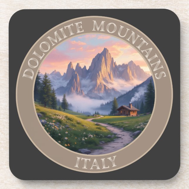 Dolomite Mountains Italy Coaster (Front)