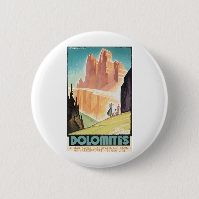 Dolomites 6 Cm Round Badge (Front)
