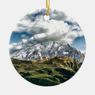 Dolomites alps, Italy Ceramic Tree Decoration