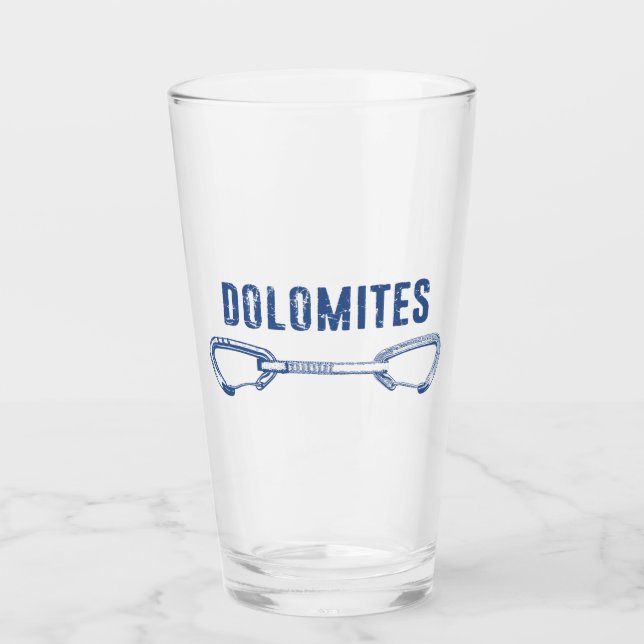 Dolomites Climbing Quickdraw Glass (Front)