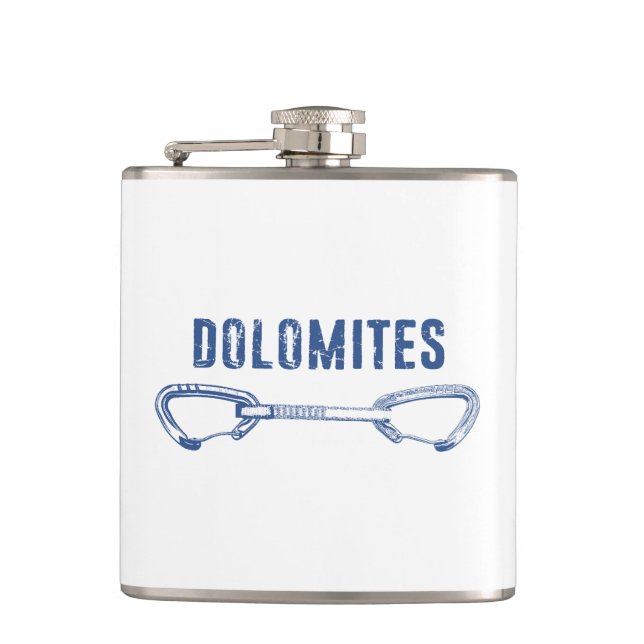 Dolomites Climbing Quickdraw Hip Flask (Front)