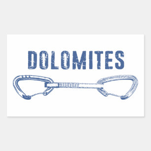 Dolomites Climbing Quickdraw Rectangular Sticker