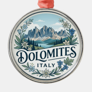 Dolomites Italy Metal Tree Decoration