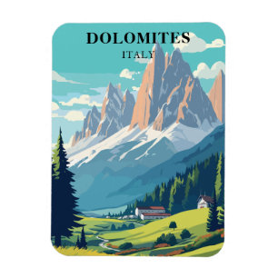 Dolomites Italy Mountains Travel Magnet