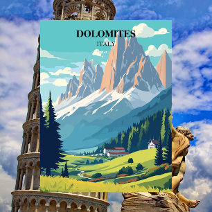Dolomites Italy Mountains Travel  Postcard
