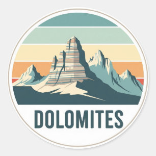 Dolomites Italy Travel Classic Round Sticker