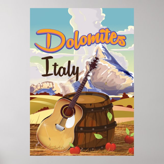 Dolomites Italy travel poster (Front)