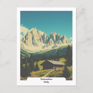 Dolomites, Italy Vintage Alpine Postcard