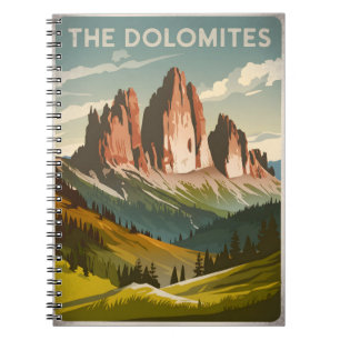 Dolomites, Italy vintage Notebook