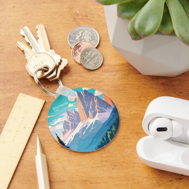 Dolomites Italy Vintage Travel Key Ring (Desk)