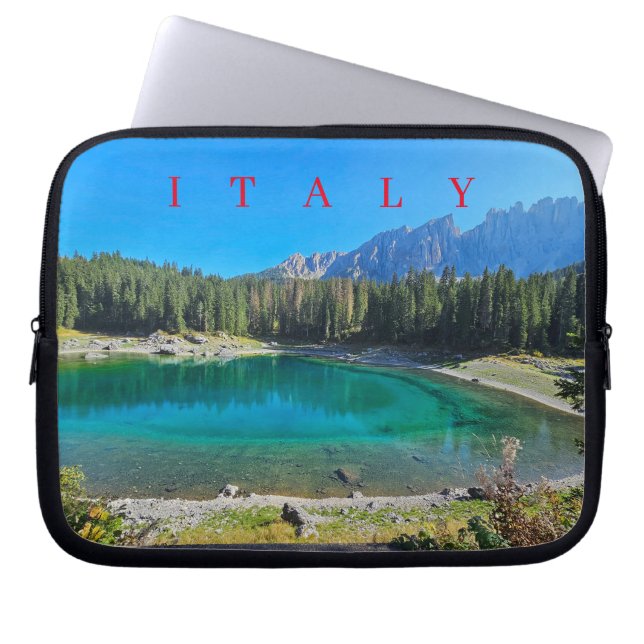 Dolomites lake view laptop case (Front)