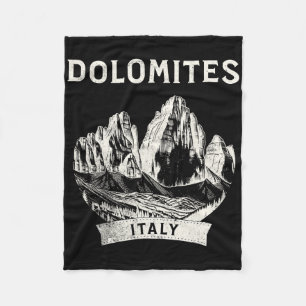 Dolomites Mountain Italy Hiking Climbing Fleece Blanket