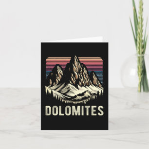 Dolomites Mountains Dolomitic Alps Climbing Hiking Card