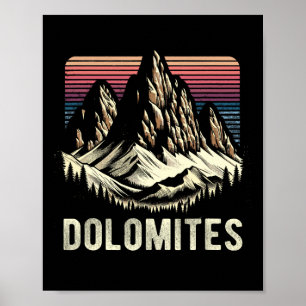 Dolomites Mountains Dolomitic Alps Climbing Hiking Poster