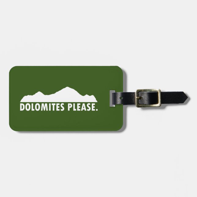 Dolomites Please Luggage Tag (Front Horizontal)