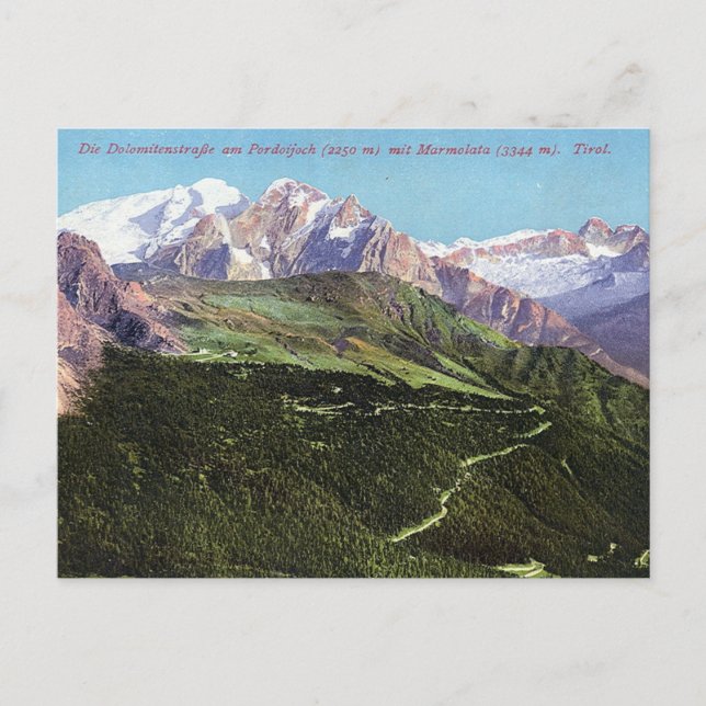 Dolomites Postcard Italian Vintage Postcard (Front)