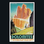 Dolomites Poster<br><div class="desc">Vintage French-Labguage travel poster promoting the Dolomite Mountains in Italy.</div>