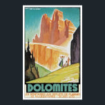 Dolomites Poster<br><div class="desc">Vintage French-Labguage travel poster promoting the Dolomite Mountains in Italy.</div>
