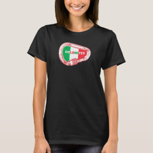 Dolomites Rock Climbing Carabiner T-Shirt