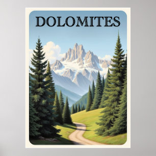 Dolomites Travel Poster