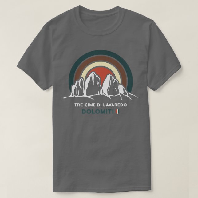 Dolomites Tre Cime di Lavaredo Three Peaks South T T-Shirt (Design Front)