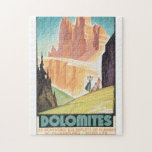 Dolomites Vintage Travel Poster Jigsaw Puzzle<br><div class="desc">This product features Dolomites vintage travel poster artwork. 
 
 Like this design,  but you want to tweak it? Just click on "Customise" to add text or adjust things to your liking.</div>