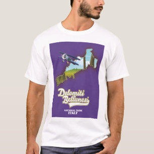 dolomiti bellunesi italy national park map T-Shirt