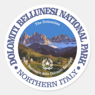 Dolomiti Bellunesi National Park (c) Classic Round Sticker