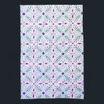 Dolores Tiles Pattern Purple Pink Mint Tea Towel<br><div class="desc">Decorate your kitchen with this hand drawn tiles pattern towel. Makes a great housewarming or wedding gift! 
You can customise it and add text too.
Check my shop for lots more colours and patterns plus matching items for your home!</div>