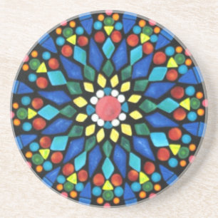 Dolorful Gemstones Mosaic Drink Coasters