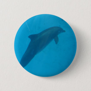 dolphin 6 cm round badge