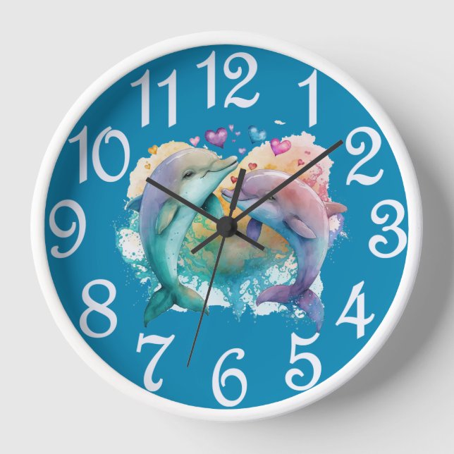 Dolphin Acrylic Wall Clock (Front)
