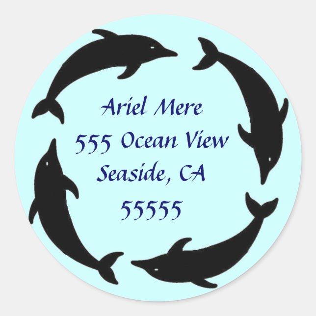 Dolphin Address Label (Front)