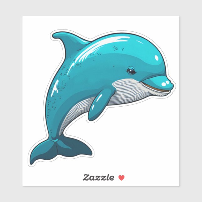 Dolphin adorable blue sea animal (Sheet)