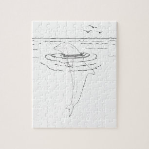 Dolphin Adult Colouring Puzzle