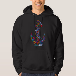 Dolphin Anchor For Sailors Boaters Yachting Summer Hoodie
