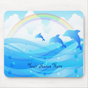 Dolphin and Rainbow Kids Mouse Mat