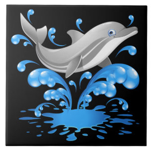 Dolphin animation design tile