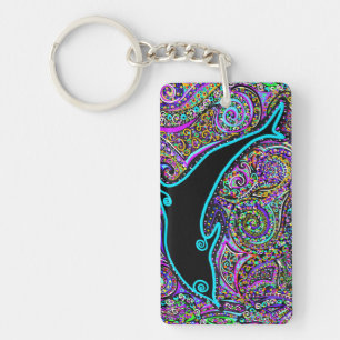 Dolphin Art Design Key Ring