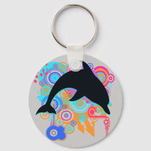 Dolphin Art Key Ring