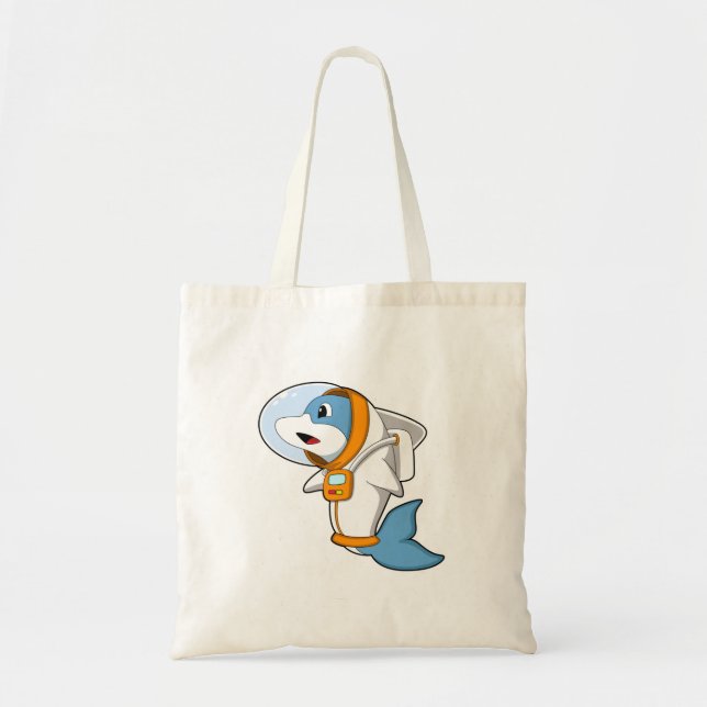 Dolphin as Astronaut with Costume Tote Bag (Front)